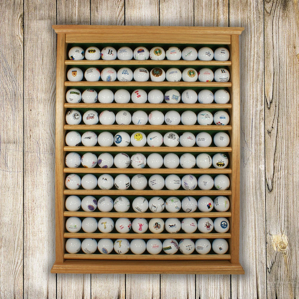 100 Golf Ball Display Rack - Oak - Image 2
