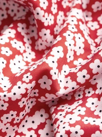 Casual V Neck Loose Short Sleeve Floral Dress - Image 7