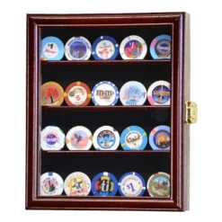 16 Poker Chip Display Cabinet