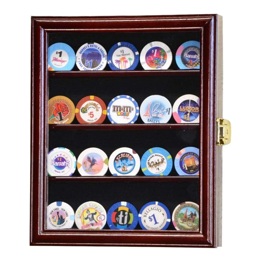 16 Poker Chip Display Cabinet