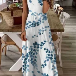 Casual Plants Loosen Dress