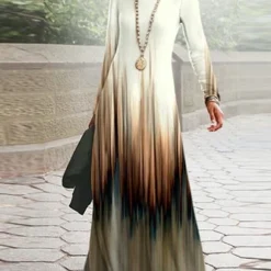 Regular Fit Ombre Cotton-Blend Dress