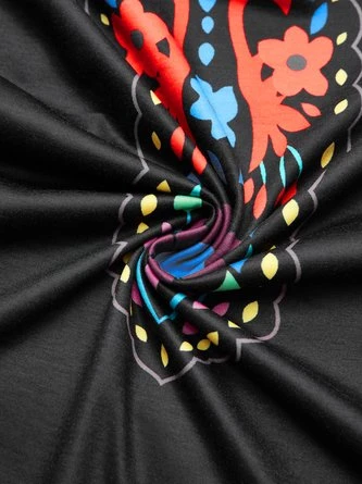 V Neck Boho Regular Fit Dress - Image 6