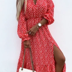 V Neck Loose Casual Disty Floral Dress