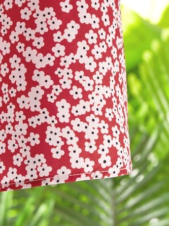 Casual V Neck Loose Short Sleeve Floral Dress - Image 5