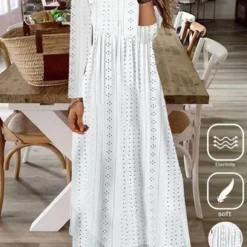 Lace Square Neck Casual Lace Dress（Lined）