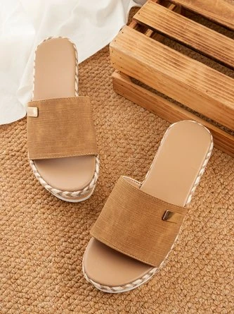 Resort Hemp Rope Sole Wedge Sandals - Image 12