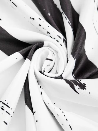 Striped V Neck Casual Short Sleeve Dress - Image 7