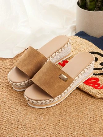 Resort Hemp Rope Sole Wedge Sandals - Image 13