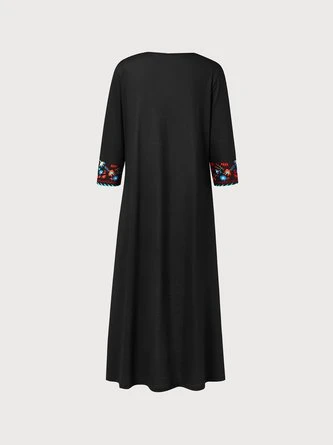 V Neck Boho Regular Fit Dress - Image 5