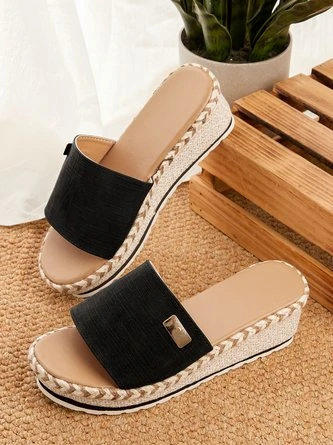 Resort Hemp Rope Sole Wedge Sandals - Image 16