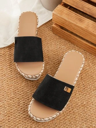 Resort Hemp Rope Sole Wedge Sandals - Image 17