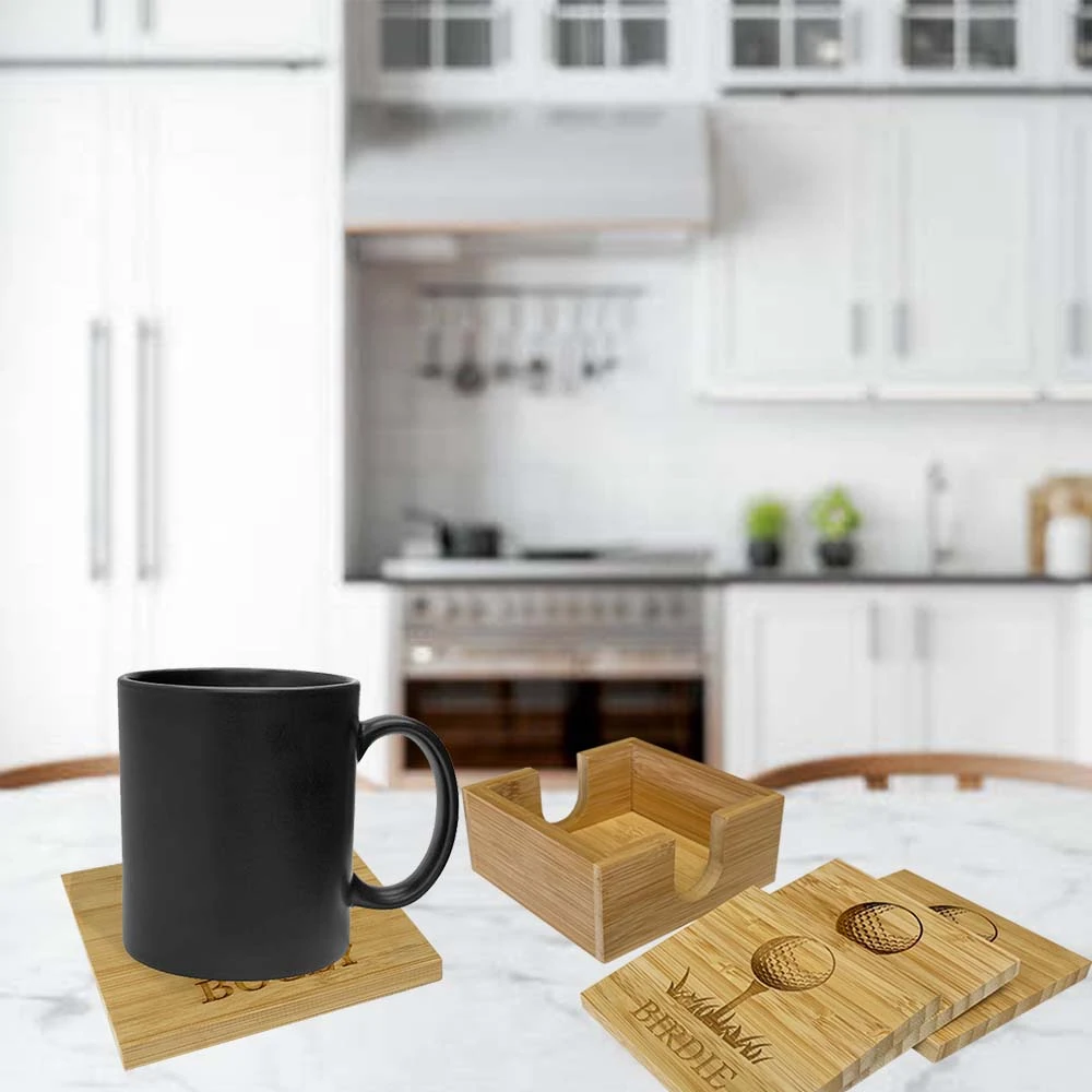 Engraved Golf Score Coaster Set - Image 4