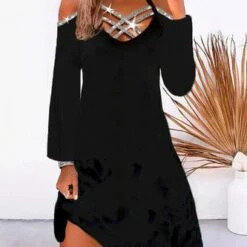 Casual Solid Regular Fit Knitting Dress