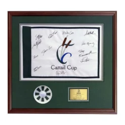 Framed Hole In One Pin Flag Shadow Box