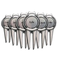 Individually Personalized Ball Marker And Divot Tool Sets