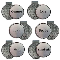 Individually Personalized Ball Marker And Hat Clip Sets