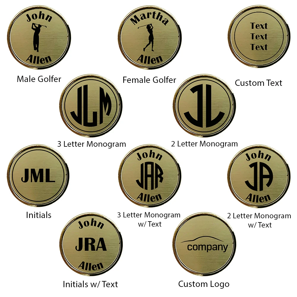 Personalized Golf Ball Marker Set - Brass - Image 2