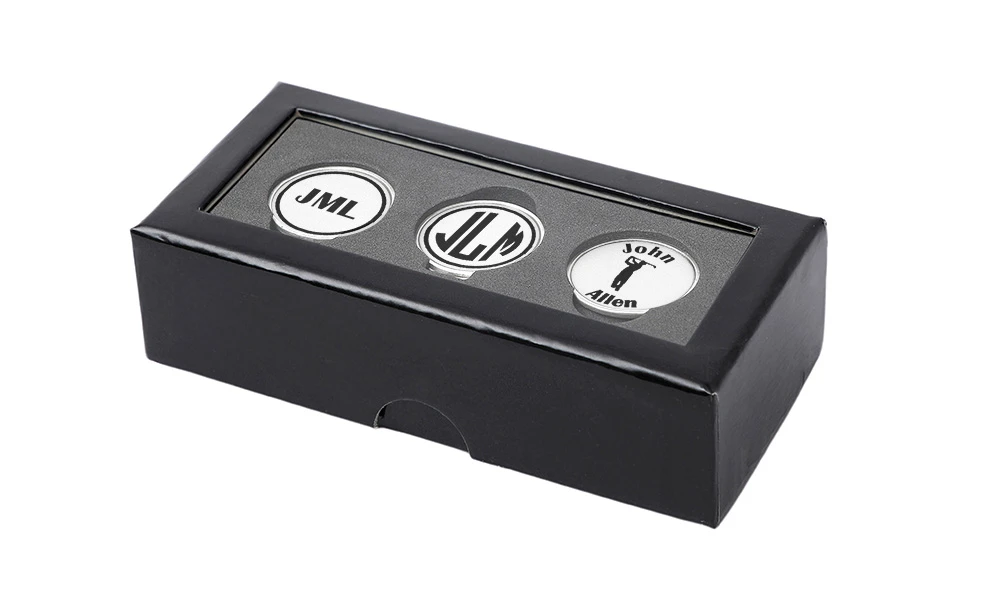 Personalized Golf Ball Marker Set - White - Image 3