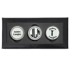 Personalized Golf Ball Marker Set - White