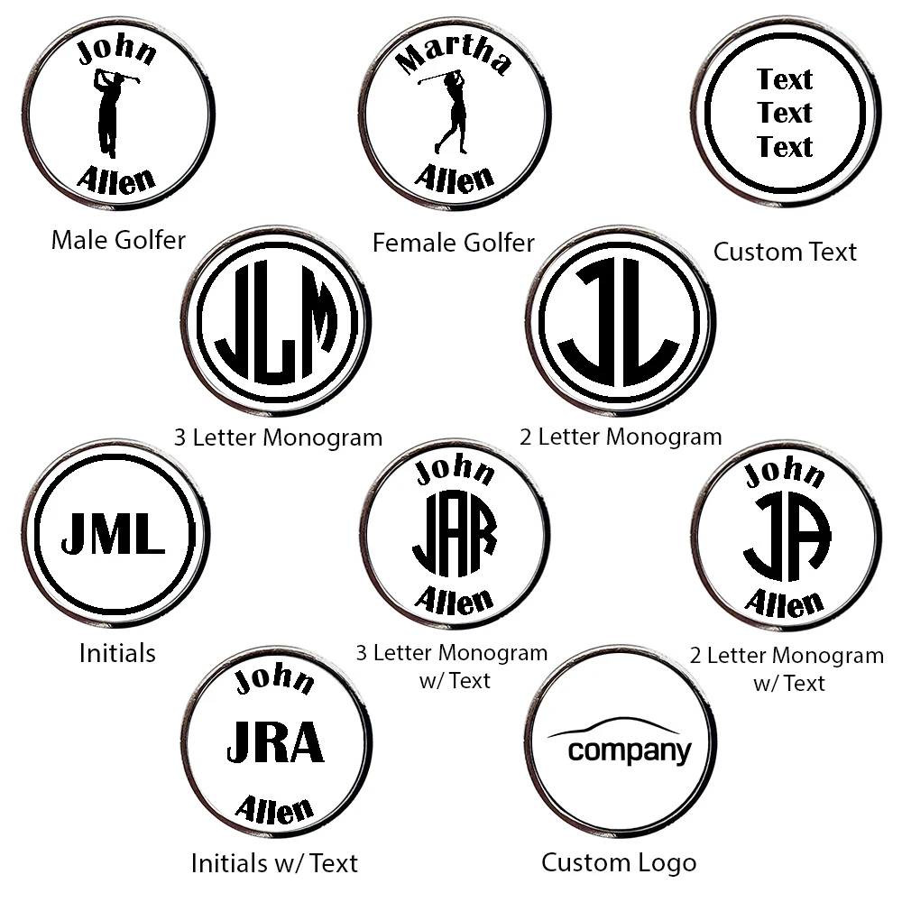 Personalized Golf Ball Marker Set - White - Image 2