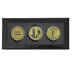 Personalized Golf Ball Marker Set - Brass
