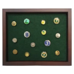 Shadow Box Ball Marker Display - Cherry