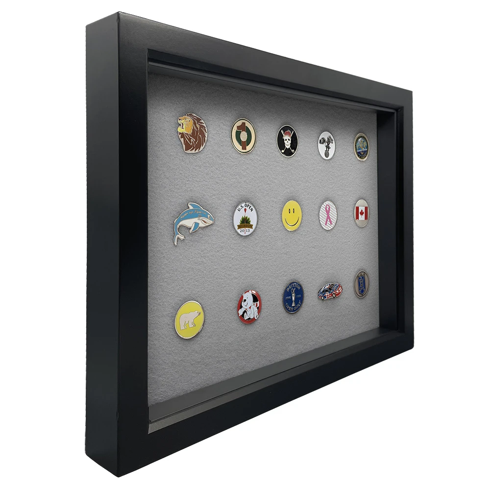 Shadow Box Ball Marker Display - Black/Gray - Image 2