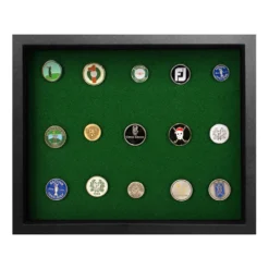 Shadow Box Ball Marker Display - Black/Green